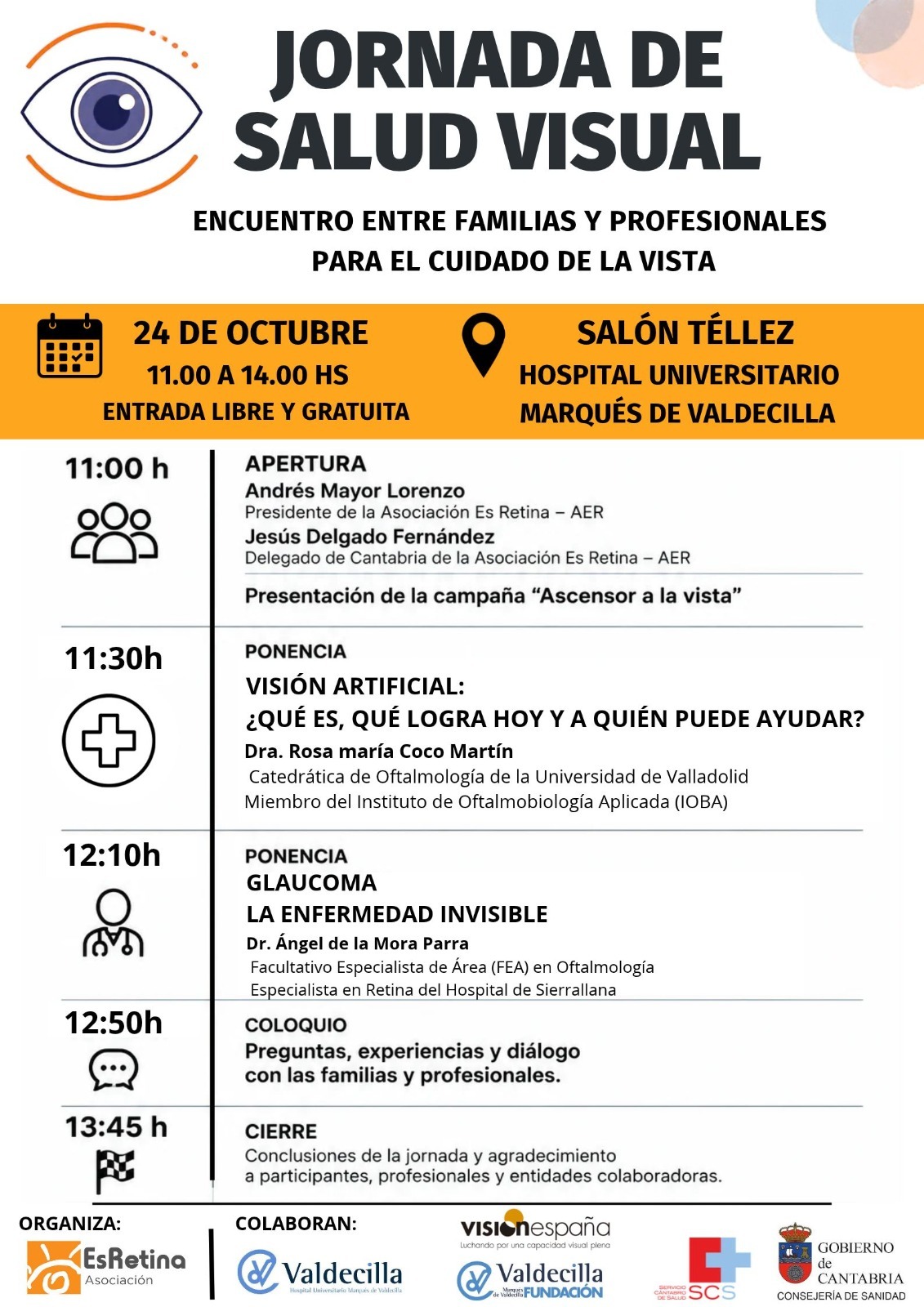 Programa jornada salud visual 24 de octubre